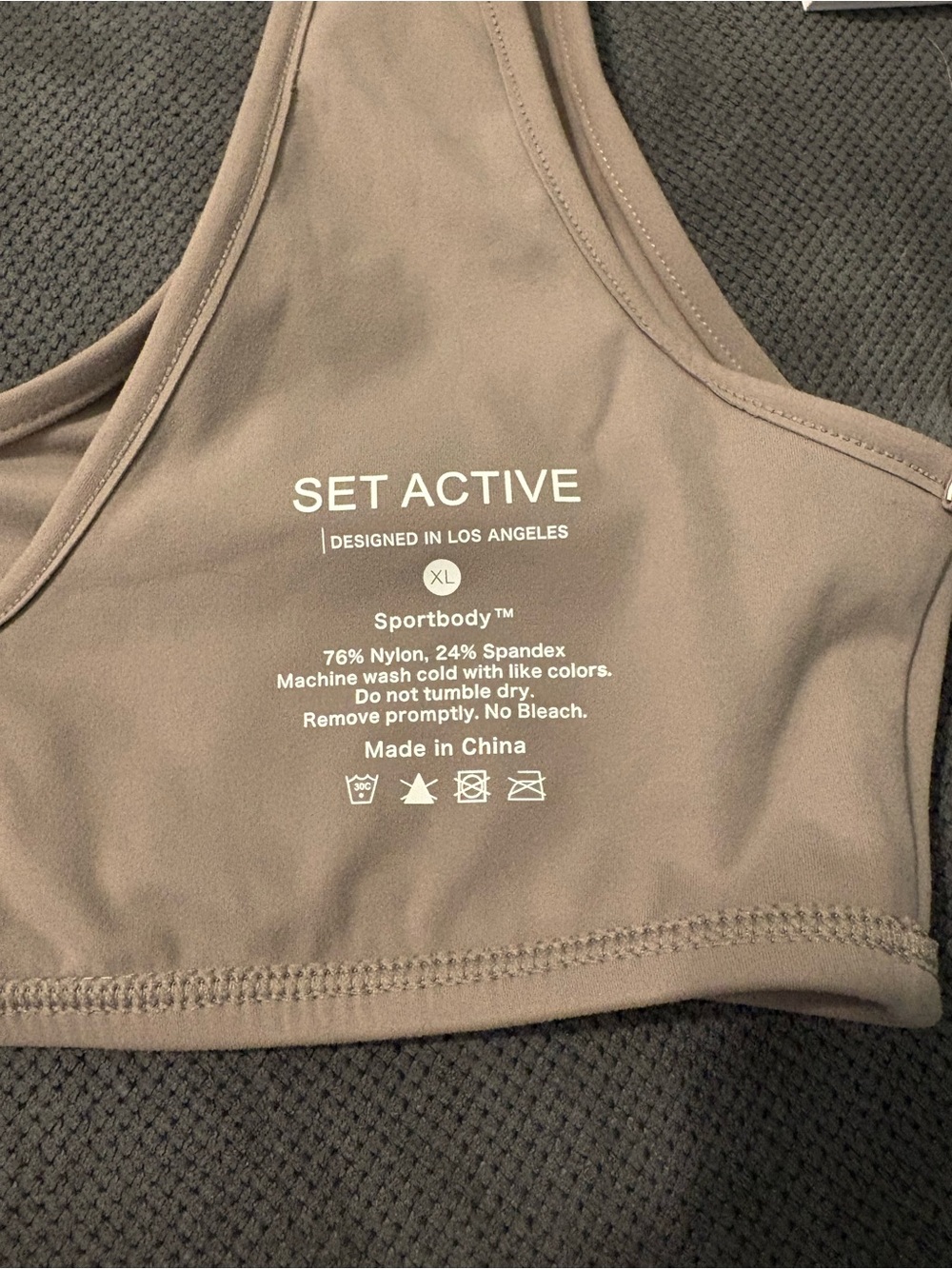 SET Active Sportbody Taupe Sports Bralette Size XL - Picture 3 of 4